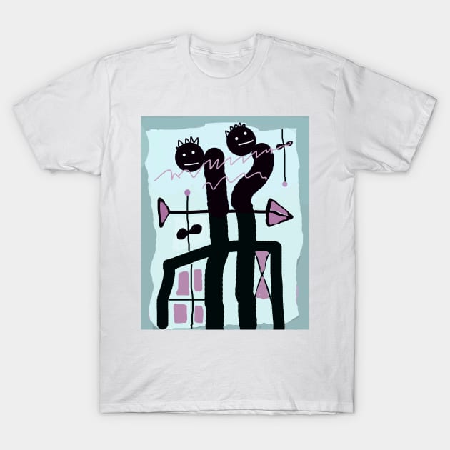 The Kids and Love's Arrow Stick Figure T-Shirt by Eigo Wild